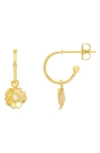 Estella Bartlett Buttercup Faux Pearl Hoop Earrings
