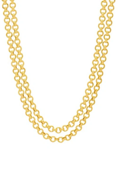 Estella Bartlett Chunky Double Chain Toggle Necklace In Gold