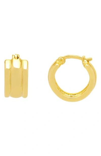 Estella Bartlett Chunky Textured Hoop Earrings In Gold