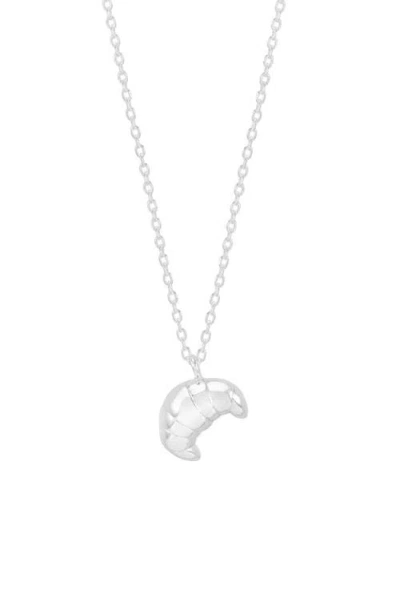 Estella Bartlett Croissant Charm Necklace In Green