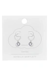 Estella Bartlett Cubic Zirconia Double Circle Drop Hoop Earrings