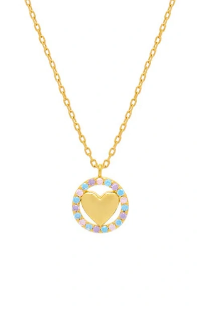 Estella Bartlett Cubic Zirconia Heart Pendant Nec Klace In Gold