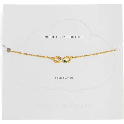 Estella Bartlett Cubic Zirconia Infinity Bracelet In Gold