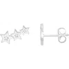 Estella Bartlett Cubic Zirconia Star Ear Crawlers In Metallic