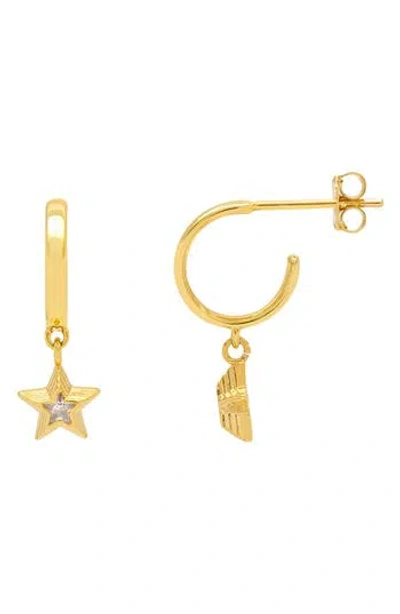 Estella Bartlett Cubic Zirconia Star Hoop Earrings