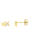 Estella Bartlett Duo Star Stud Earrings In Gold