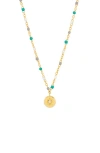 Estella Bartlett Enamel Beaded Star Necklace In Gold