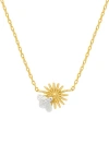 Estella Bartlett Flower & Bee Charm Necklace In Gold