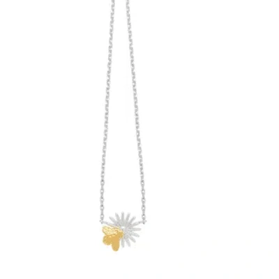 Estella Bartlett Flower And Bee Necklace In Gold