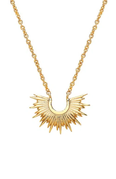 Estella Bartlett Half Sunburst Pendant Necklace In Gold