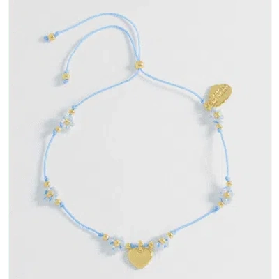 Estella Bartlett Heart And Flower Beaded Bracelet In Metallic