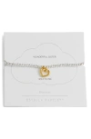 Estella Bartlett Heart Beaded Stretch Bracelet In Metallic