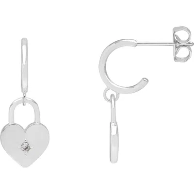 Estella Bartlett Heart Padlock Drop Earrings