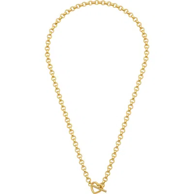 Estella Bartlett Heart T-bar Chain Necklace In Gold