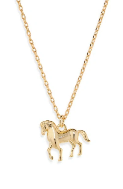 Estella Bartlett Horse Pendant Necklace In Gold