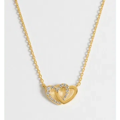 Estella Bartlett Interlocking Heart Necklace In Gold