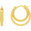 Estella Bartlett Layered Hoop Earrings In Gold