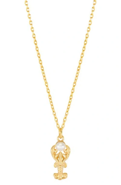 Estella Bartlett Lobster Pendant Necklace In Gold