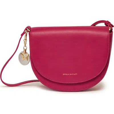 Estella Bartlett Loman Faux Leather Saddle Bag In Burgundy