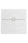 Estella Bartlett Louise Cubic Zirconia Circle Slide Bracelet In Silver