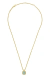 Estella Bartlett Malachite Tablet Pendant Necklace In Gold
