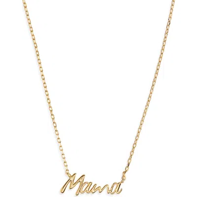 Estella Bartlett Mama Pendant Necklace In Gold