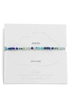 Estella Bartlett Mini Amelia Beaded Slider Bracelet In Silver