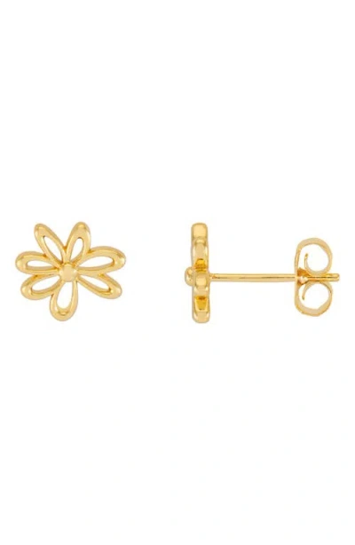 Estella Bartlett Mini Doodle Flower Stud Earrings In Gold