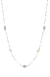 Estella Bartlett Moonstone & Blue Lace Agate Chain Necklace In Metallic