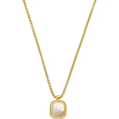 Estella Bartlett Mother-of-pearl Tablet Pendant Necklace In Gold