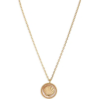 Estella Bartlett Mother-of-pearl Seashell Pendant Necklace In Gold