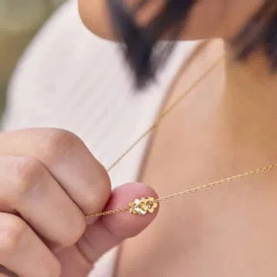 Estella Bartlett Multi Flower Bead Necklace In Gold
