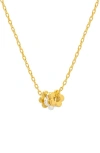 Estella Bartlett Multi Flower Beaded Necklace In Gold