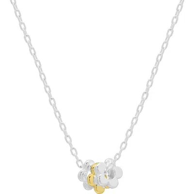 Estella Bartlett Multi Flower Beaded Necklace In Green