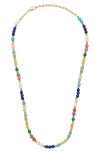 Estella Bartlett Multistone Beaded Necklace In Multi