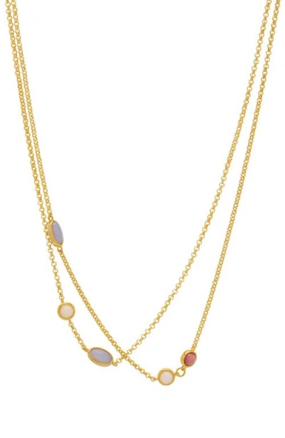 Estella Bartlett Multistone Layered Necklace In Gold