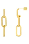 Estella Bartlett Paper Clip Chain Drop Earrings In Gold