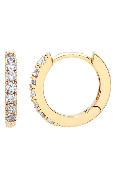 Estella Bartlett Pavé Crystal Hoop Earrings In Gold