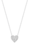 Estella Bartlett Pavé Cubic Zirconia Heart Slider Charm Necklace