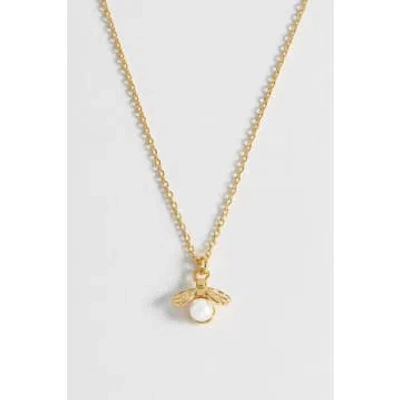 Estella Bartlett Pearl Bee Necklace In Gold