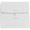 Estella Bartlett Puffed Heart Sienna Beaded Stretch Bracelet In White