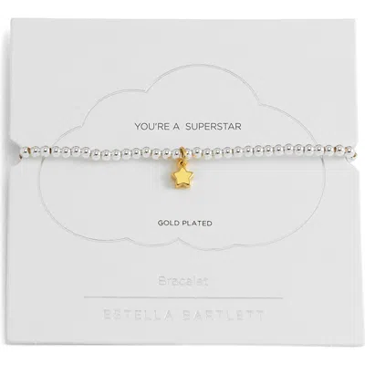 ESTELLA BARTLETT ESTELLA BARTLETT PUFFED STAR SIENNA BEADED STRETCH BRACELET