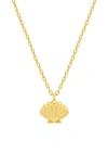 Estella Bartlett Scallop & Heart Pendant Necklace In Gold