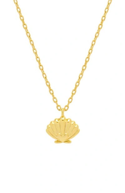 Estella Bartlett Scallop & Heart Pendant Necklace In Gold