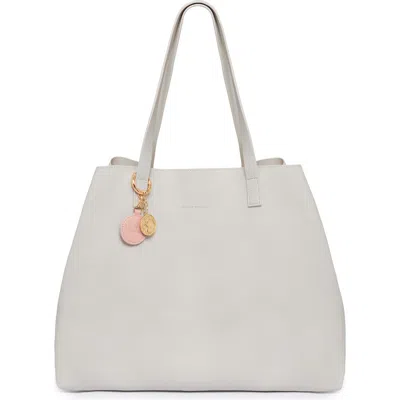 Estella Bartlett Scoresby Wide Faux Leather Tote In Gray