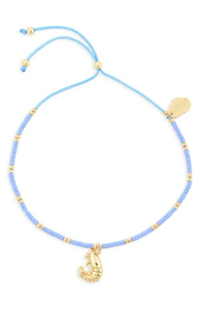 Estella Bartlett Shrimp Miyuki Beaded Bracelet In Blue