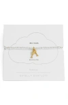 Estella Bartlett Sienna Champagne Beaded Stretch Bracelet In Metallic
