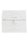 Estella Bartlett Sienna Martini Glass Beaded Stretch Bracelet In White