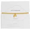 Estella Bartlett Sienna Croissant Beaded Stretch Bracelet In Gold