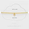 Estella Bartlett Sienna Croissant Beaded Stretch Bracelet In Gold
